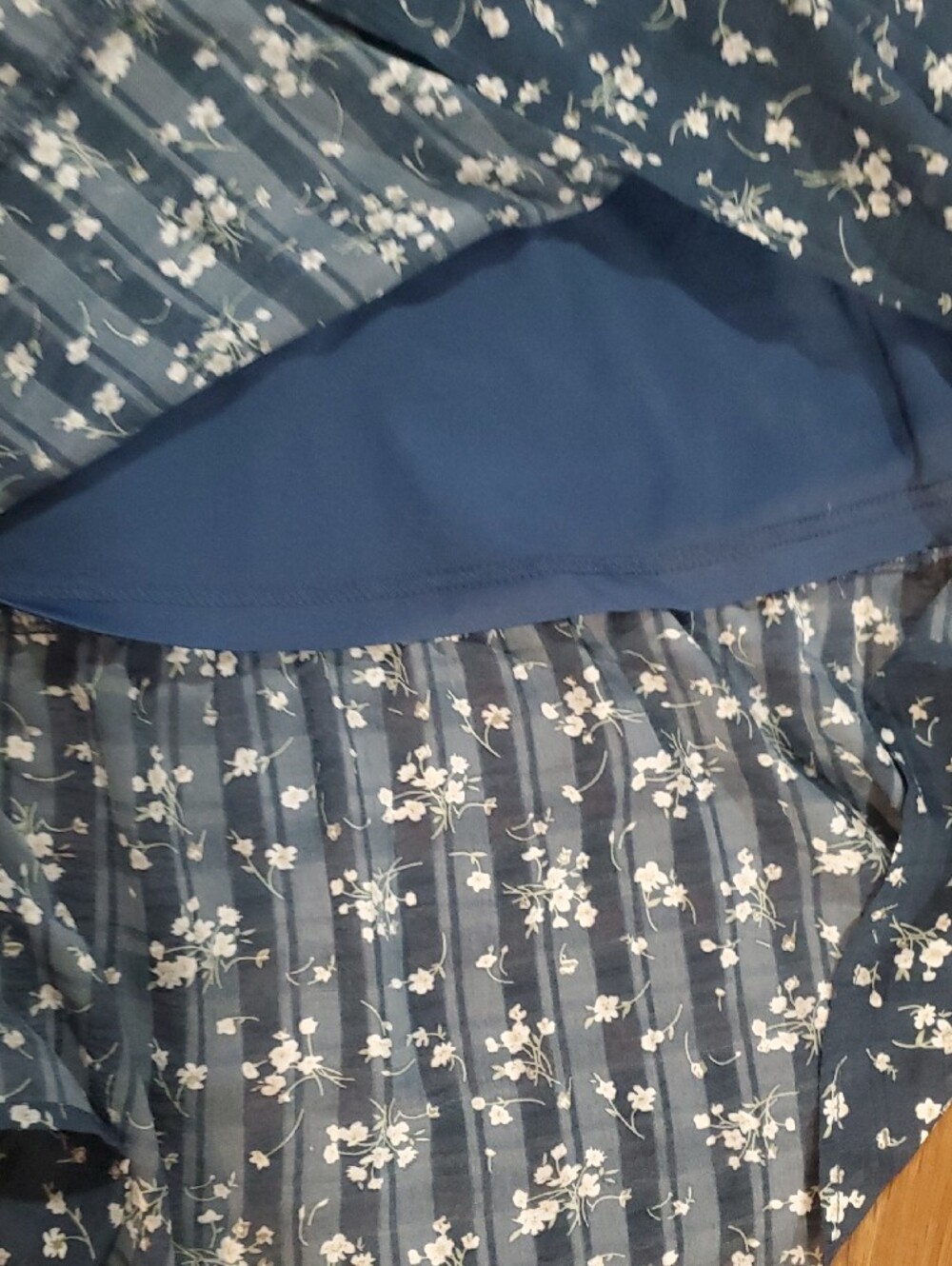 Dizzy Lizzy Navy Blue Floral Ruffle Dress - Picture 7 of 7